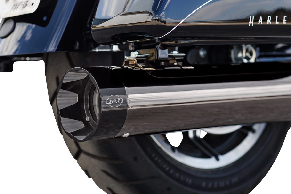 S&S Cycle 2-Into-1 Lava Chrome Sidewinder® Exhaust System - Race Only