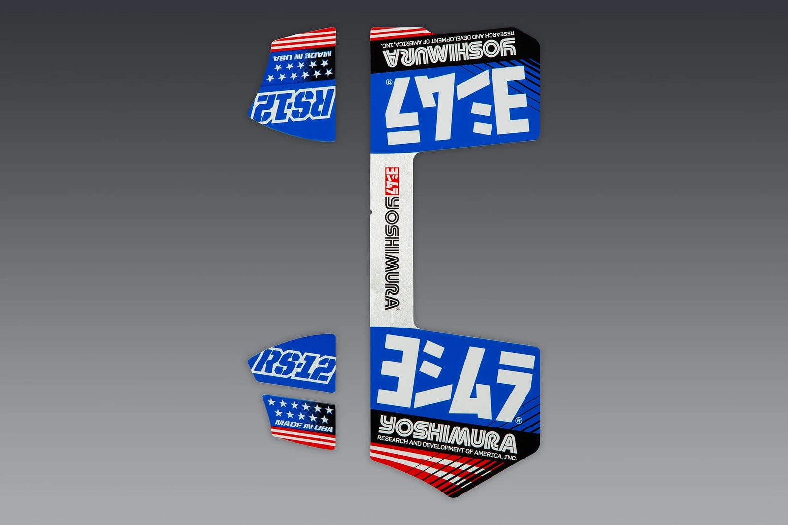 Yoshimura RS-12 OE Branded Four Piece Decal Kit - YAMAHA