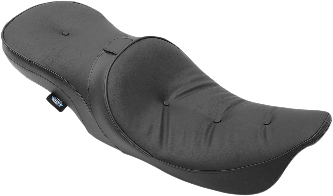 Drag Specialties Seats Low Touring Seat - Vinyl - Pillow - With Backrest Receiver - FL '99-'07