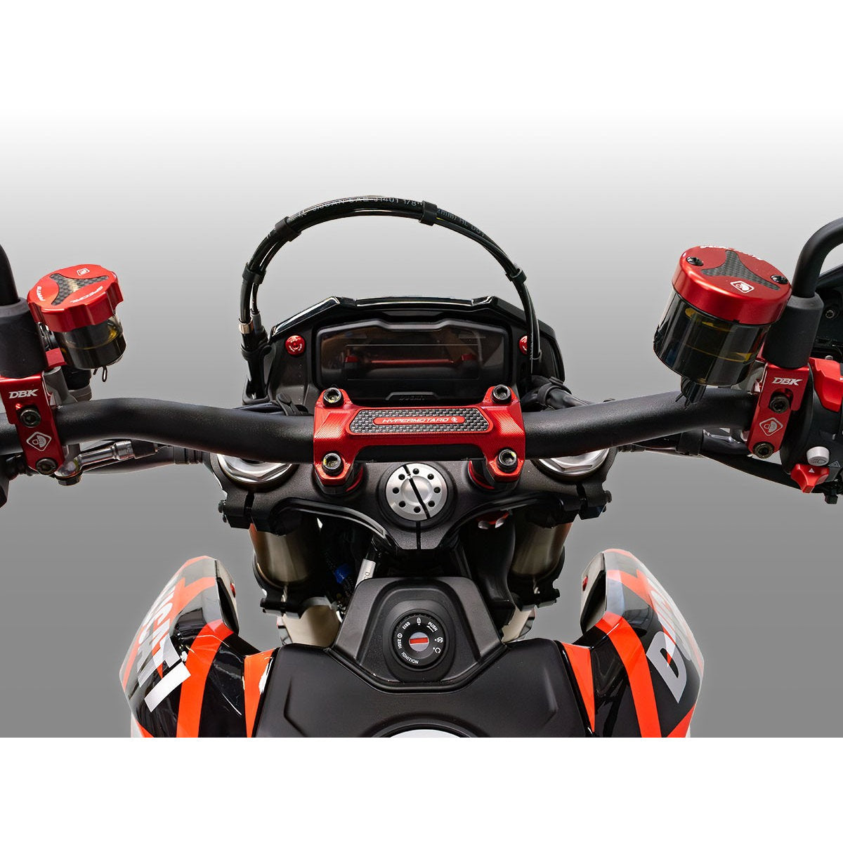 Ducabike DBK Carbon Fiber CNC 3D Handlebar Clamp Hypermotard 698 Mono