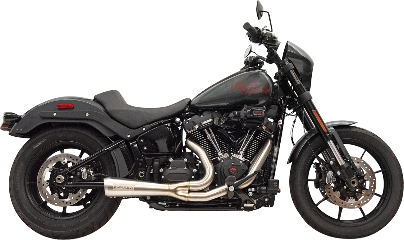 Bassani Xhaust 2-Into-1 The Ripper Exhaust System With Megaphone Muffler - Short - Stainless - M8 Softail