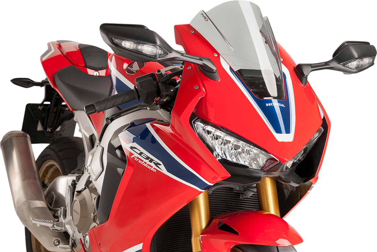 PUIG HI-Tech Parts Race Windscreen - 13" - Smoke - Honda