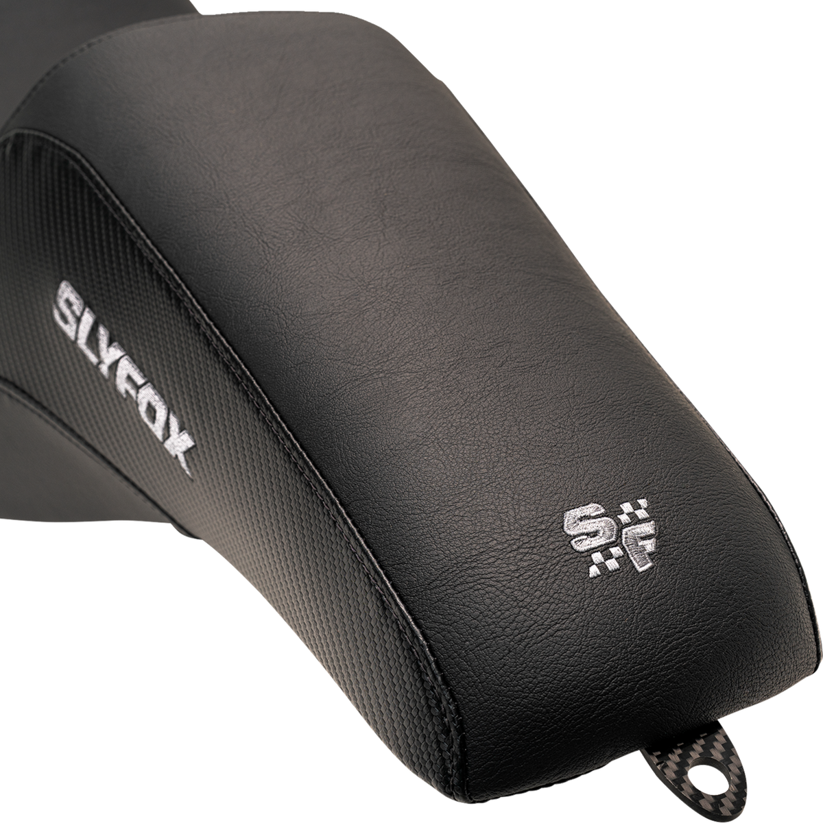 Slyfox Drifter Seat - Gray Logo - Smooth Vinyl - Carbon Fiber - FL '08-'23