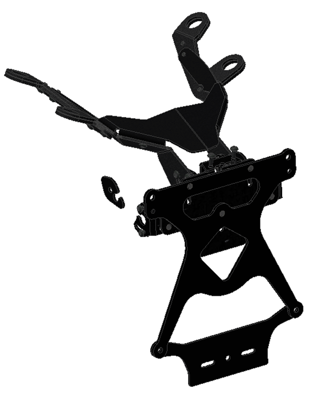 Ducabike DBK PRT07 M821 Adjustable License Plate Holder Short