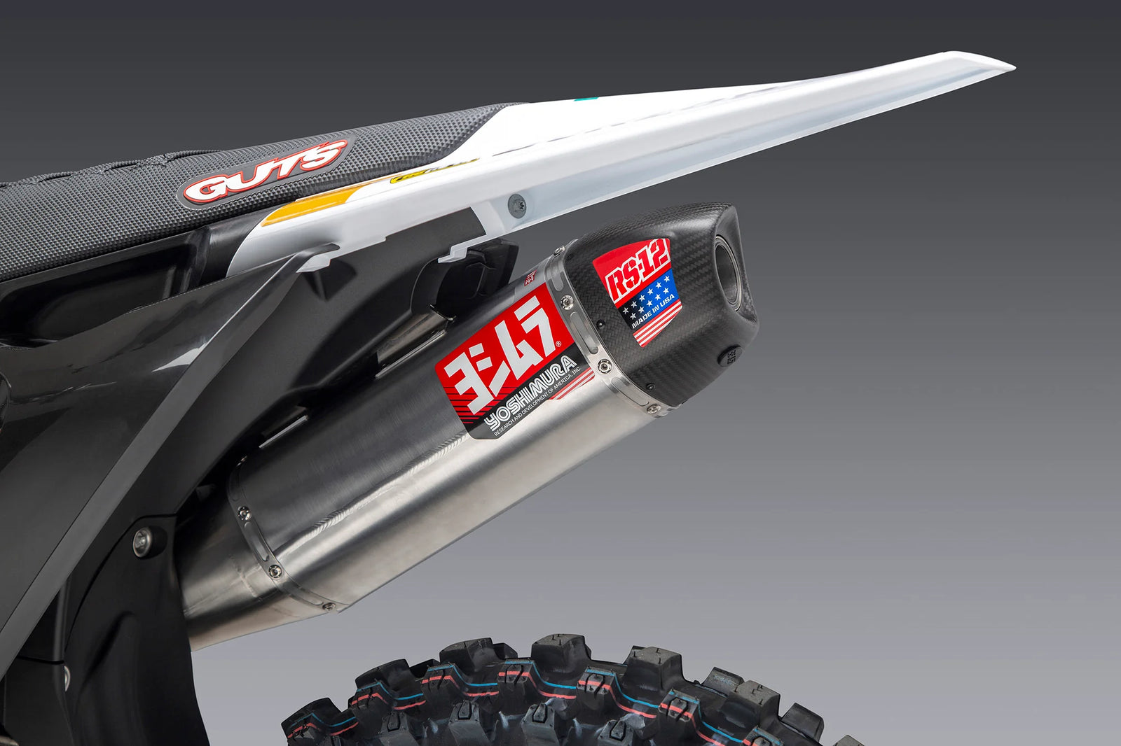 Yoshimura KTM 250/350sx-F / Husqvarna FC250/350 22-26 RS-12 Stainless Full Exhaust, W/ Aluminum Muffler