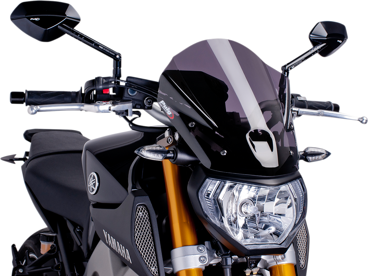 PUIG HI-Tech Parts New Generation Windscreen - 13-3/4" - Dark Smoke - MT09