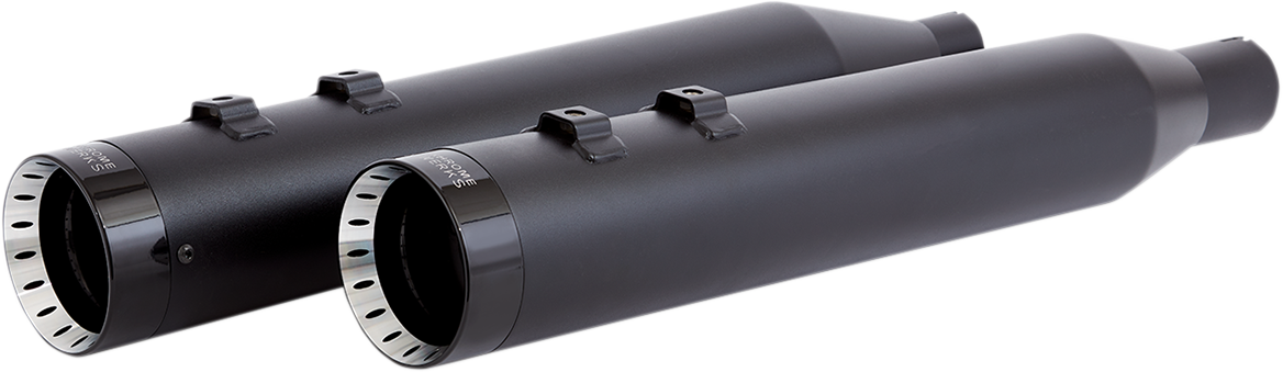 Khrome Werks 4-1/2" HP-Plus® Slip-On Mufflers - Black With Turbine - Touring