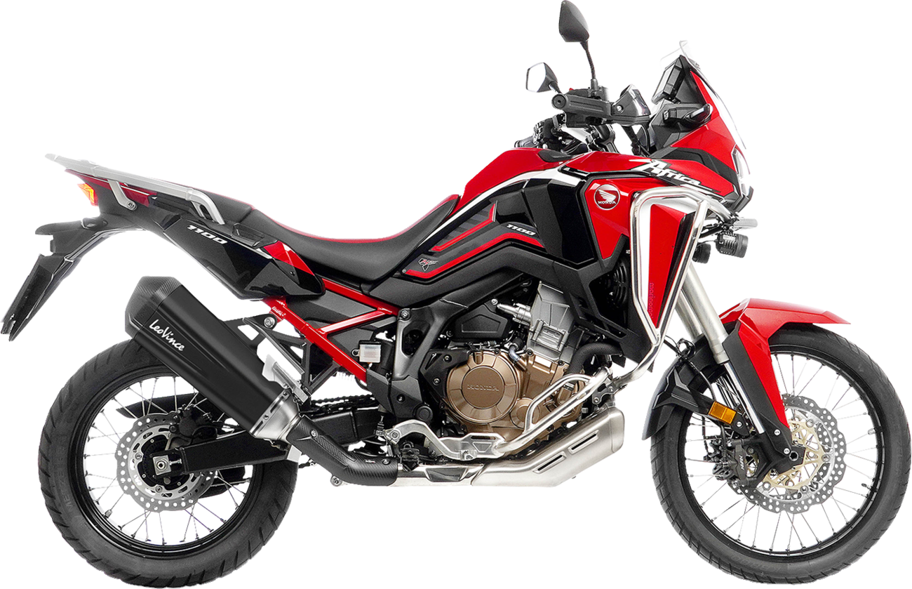 LeoVince LV-12 R Slip-On Muffler - Black - Honda CRF 1100