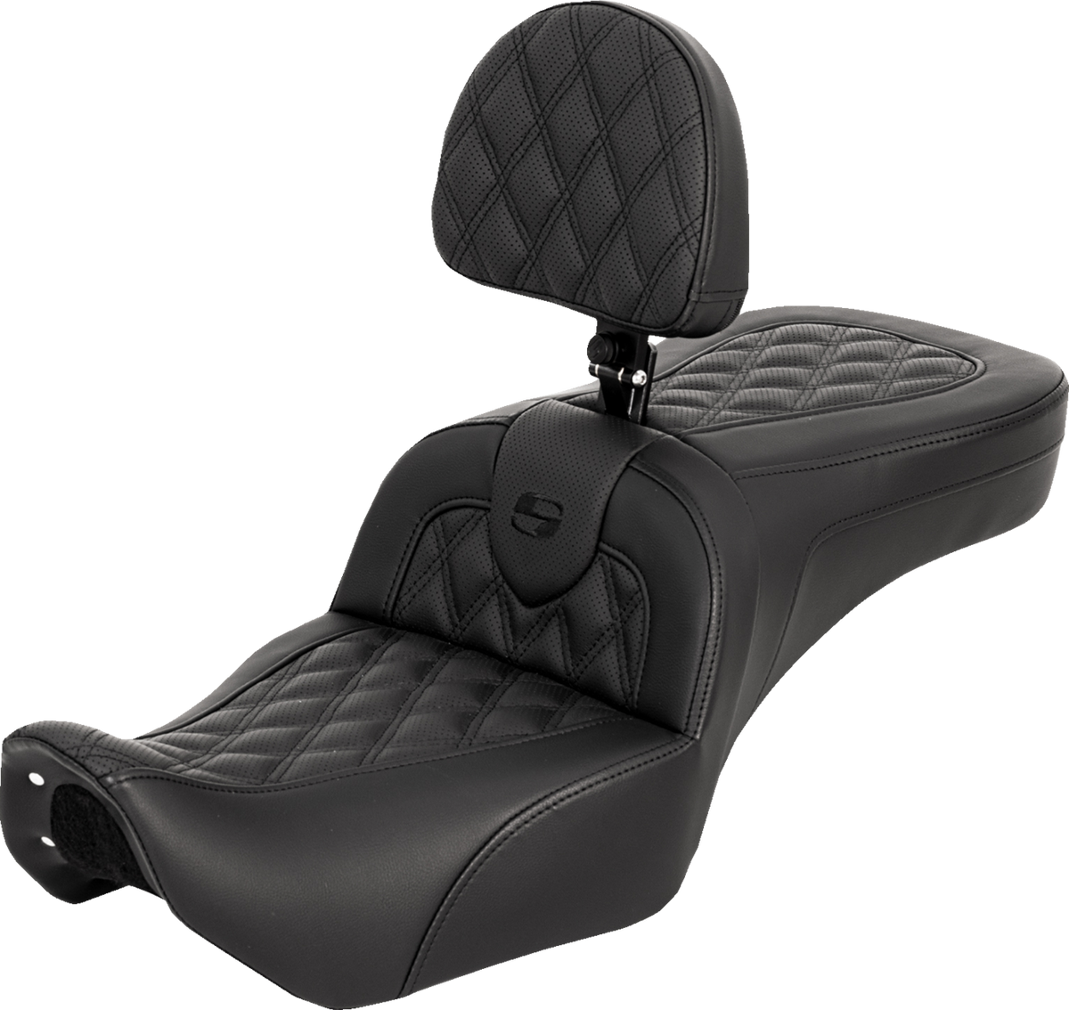 Saddlemen RoadSofa™ Seat - With Backrest - Lattice Stitch - RH975 '22-'25