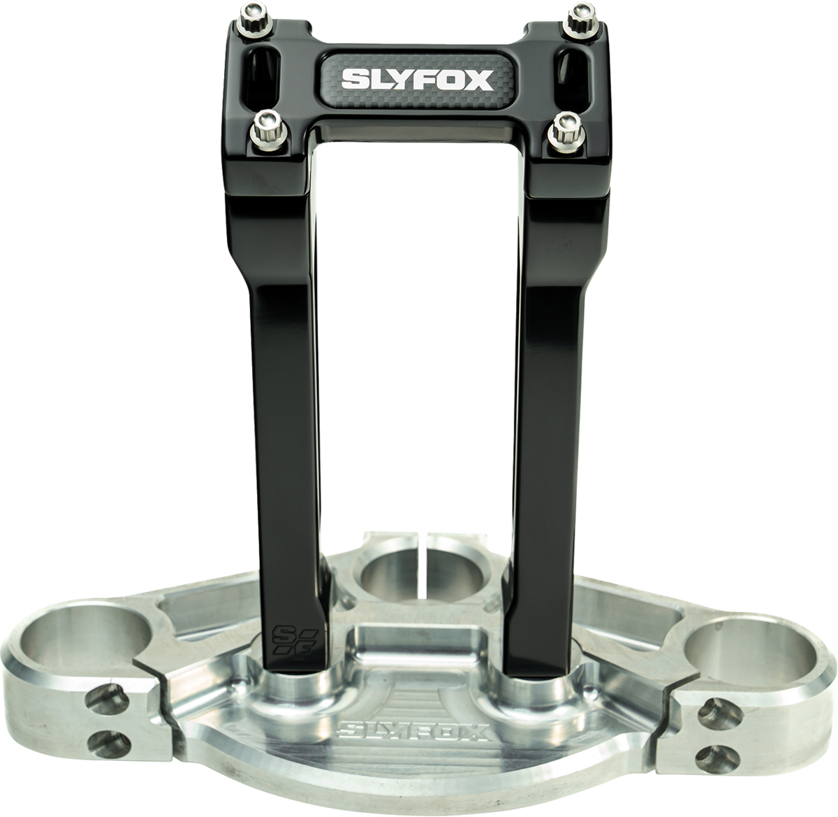 Slyfox Handlebar Riser Kit - Straight - 1-1/8" Clamping - 8" Rise - Black