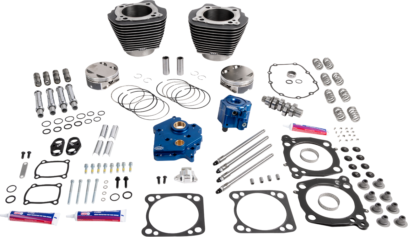 S&S Cycle Power Package - Water Cooled - 496 Chain Drive - Black Granite W/Highlight - M8