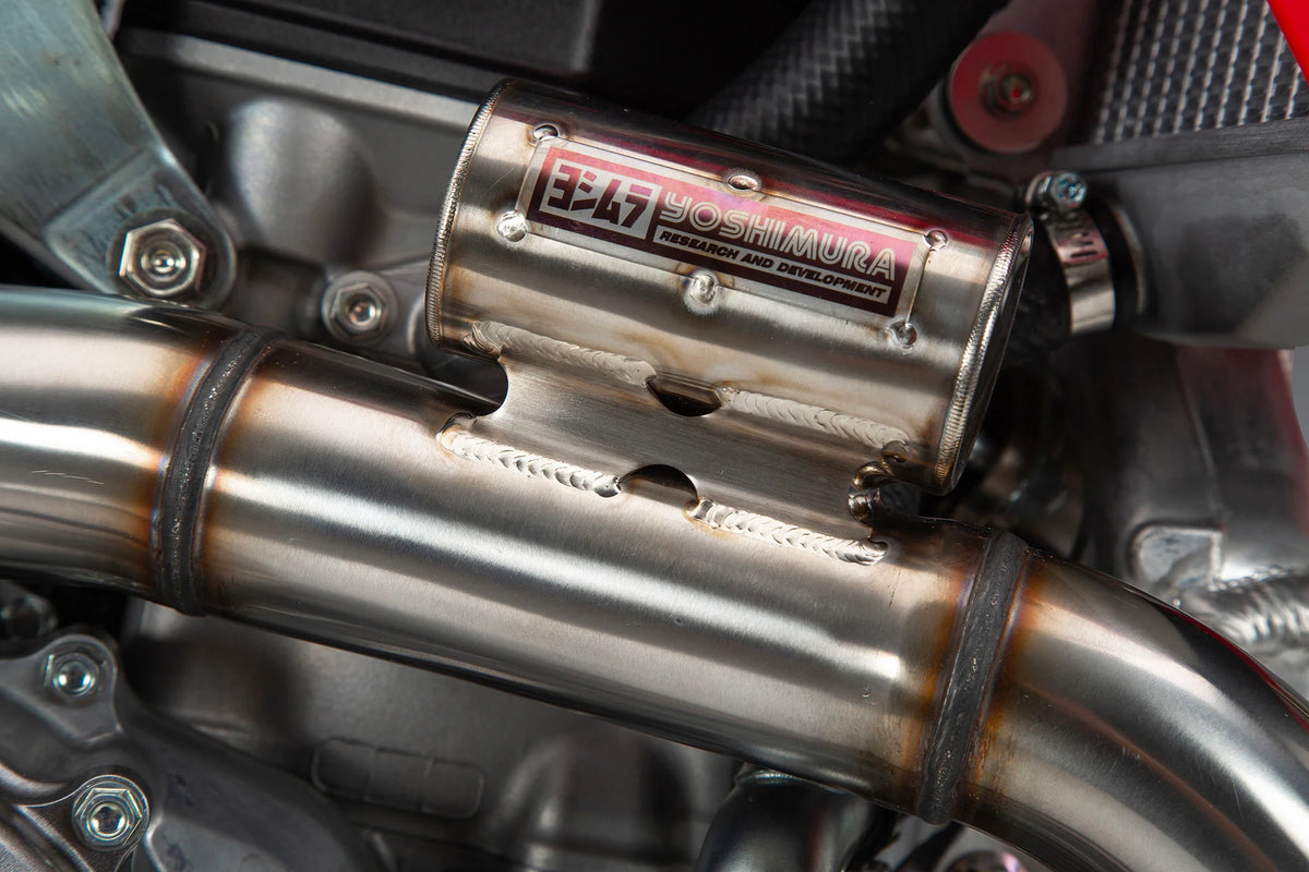 Yoshimura CRF450R/RX 25-26 RS-12 Stainless Full Exhaust, W/ Stainless Muffler