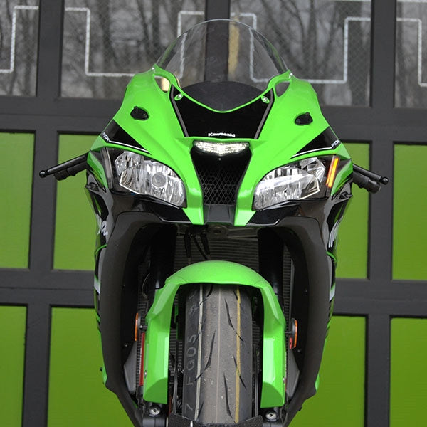 NRC Kawasaki ZX10R LED Turn Signals with Mirror Block Off Plates