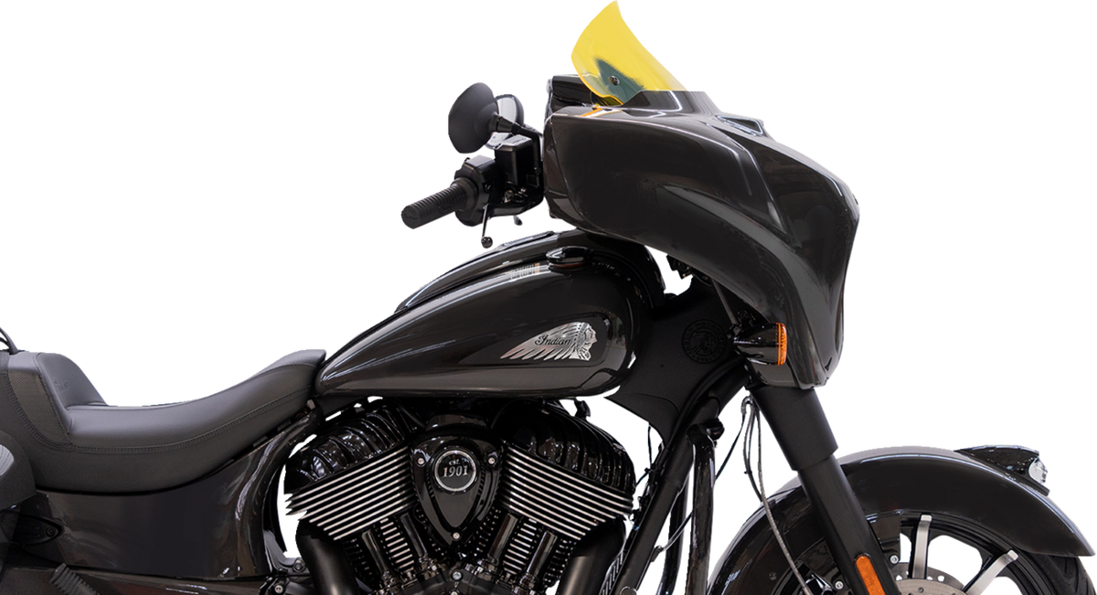 Klock Werks Ice Flare® Windshield - 10" - Yellow Ice - '14-'26 Indian