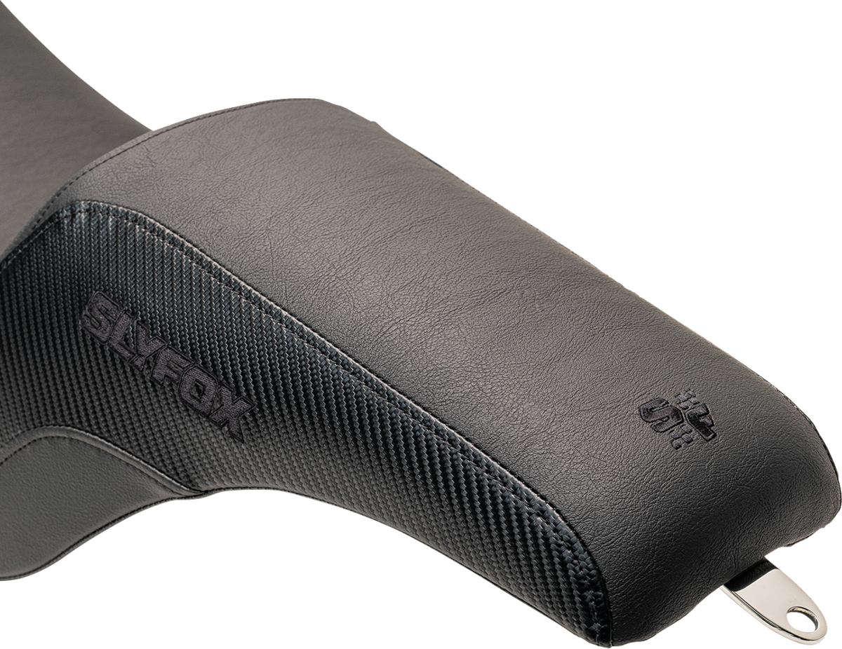 Slyfox Lowrider Drifter Seat - Black Logo - Smooth Vinyl - Carbon Fiber - FXLR/FLSB '18-'24