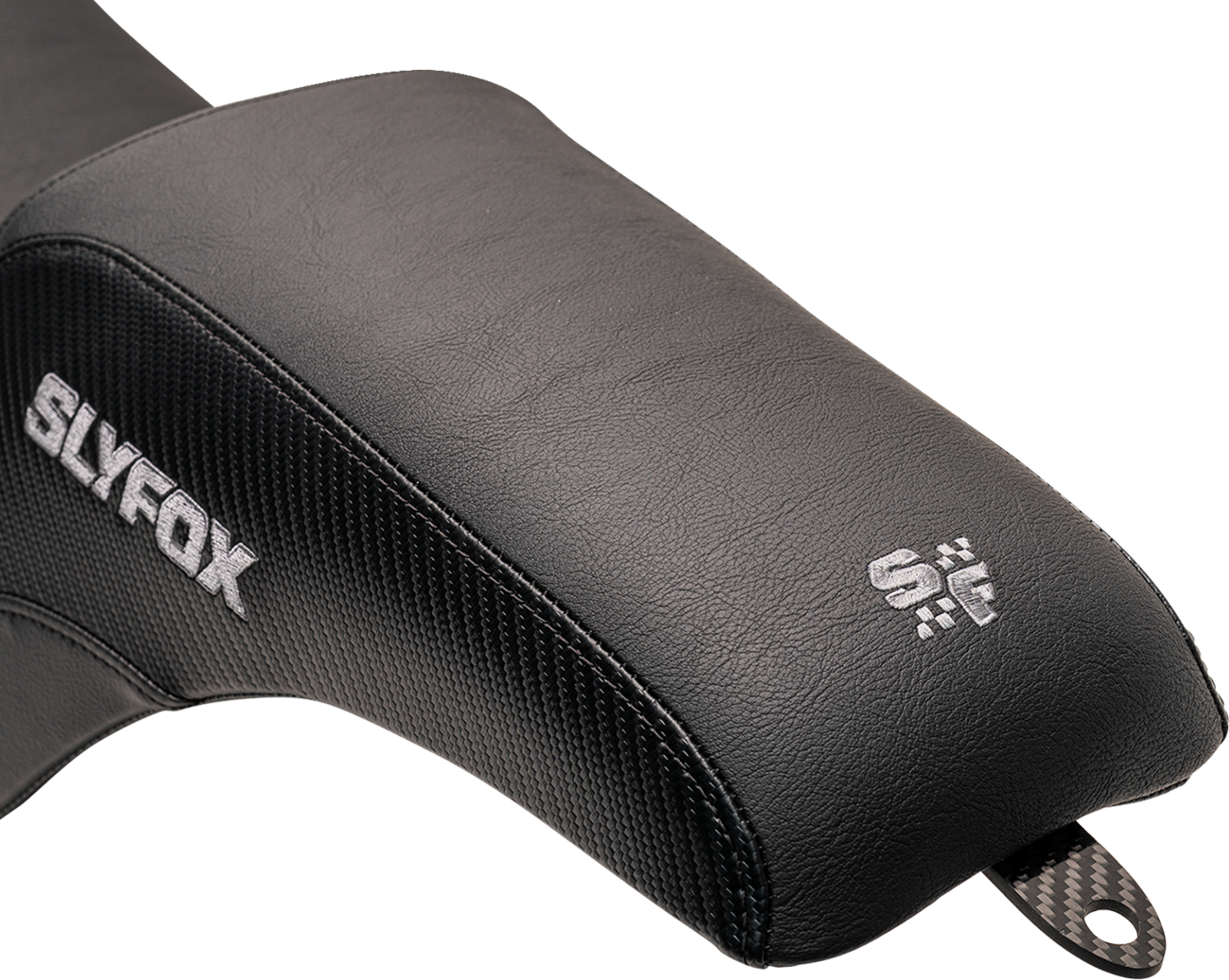 Slyfox Lowrider Drifter Seat - Gray Logo - Smooth Vinyl - Carbon Fiber - FXLR/FLSB '18-'24