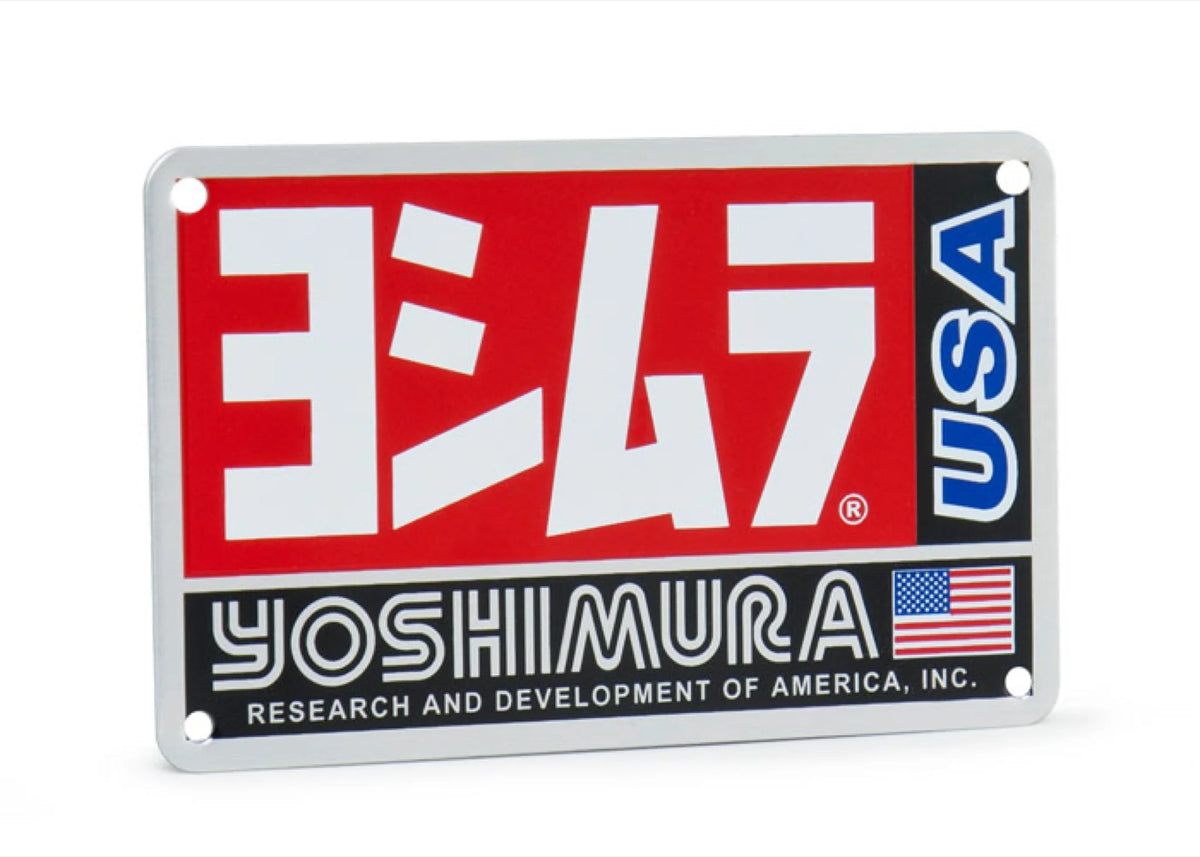Yoshimura MUFFLER NAME BADGE TRC,TRS TRI-OVAL (Square USA)