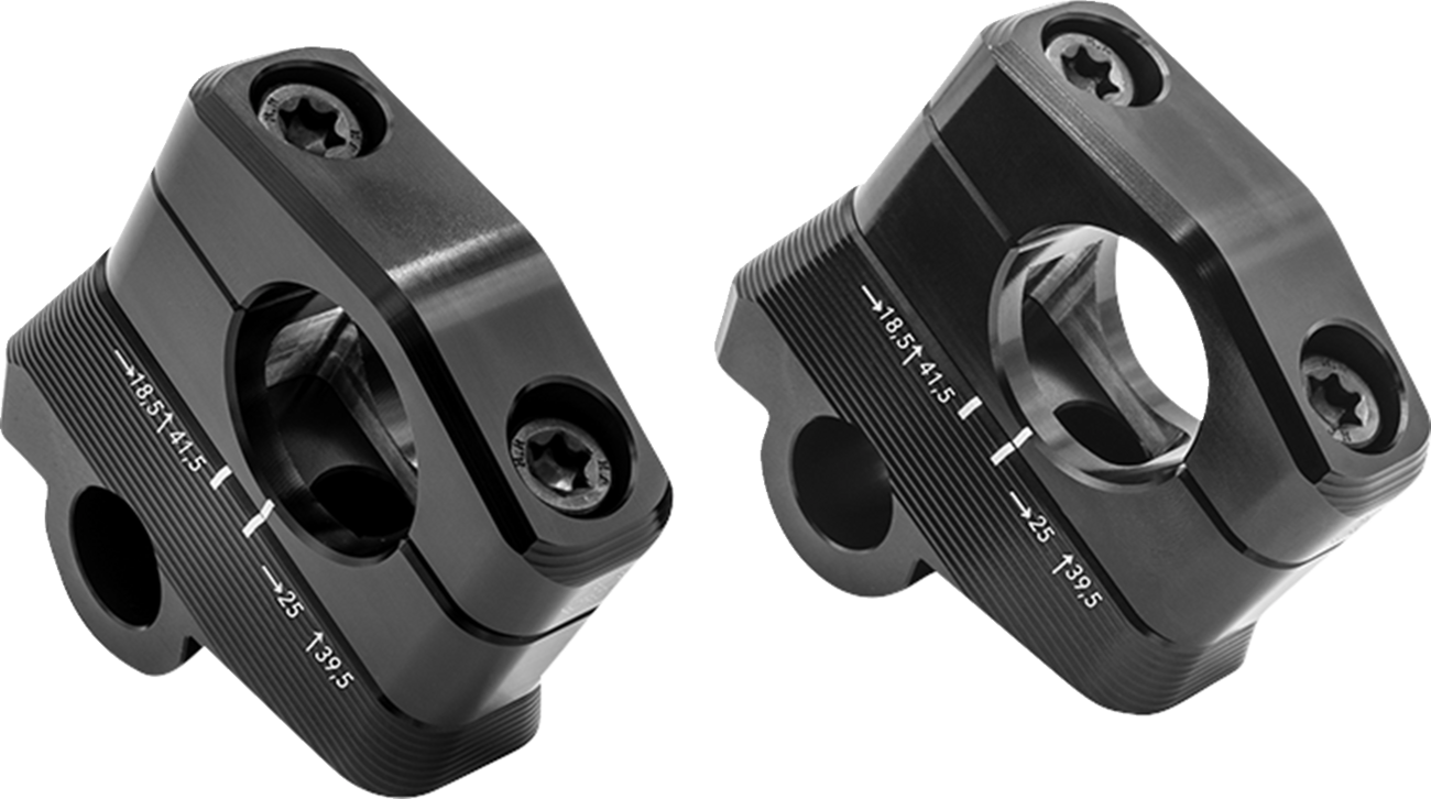 Gilles Tooling 1D.GT Risers - Handlebar - Pan America - Black