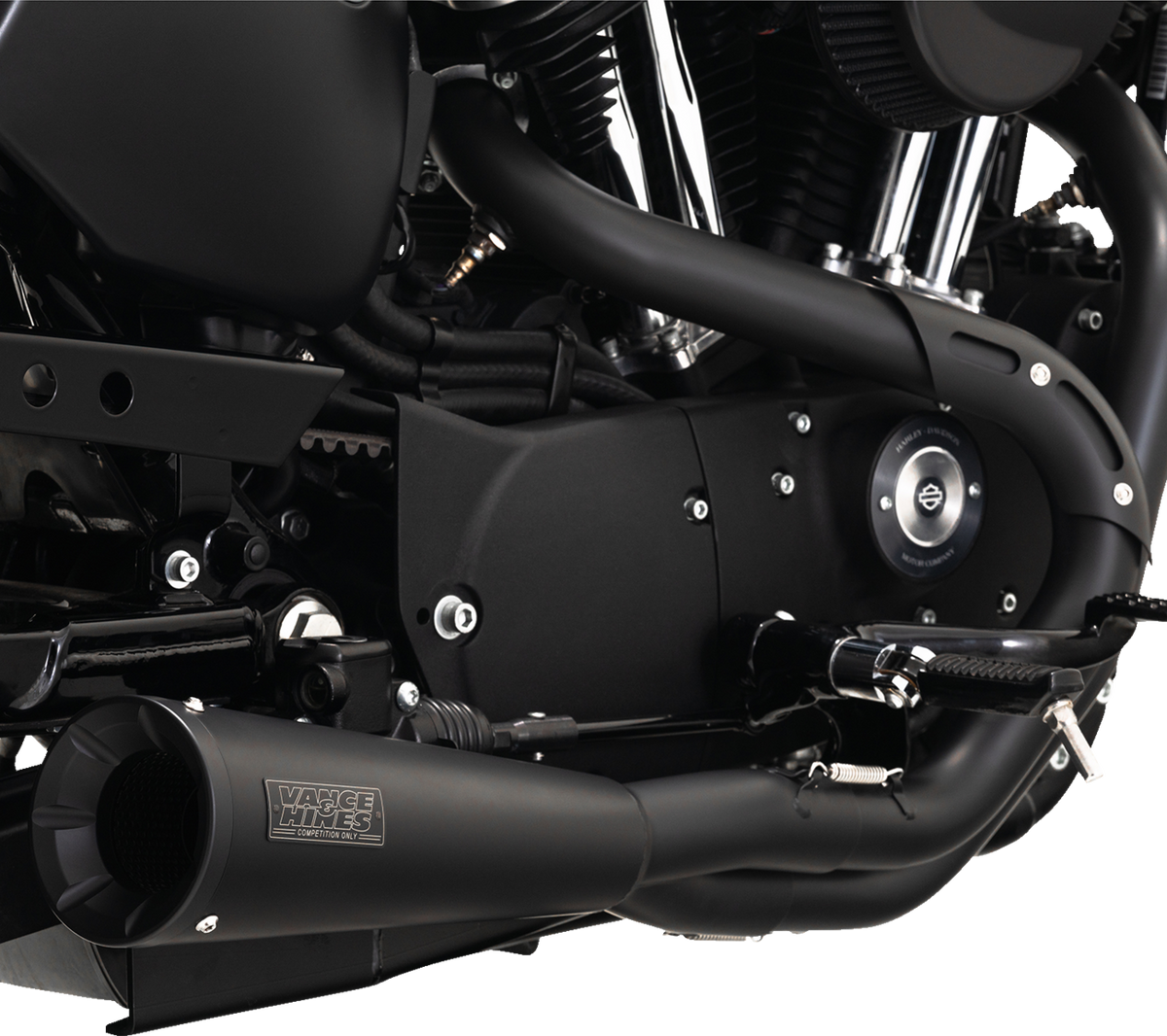 Vance & Hines Upsweep 2-Into-1 Exhaust System - Stainless Steel - Black