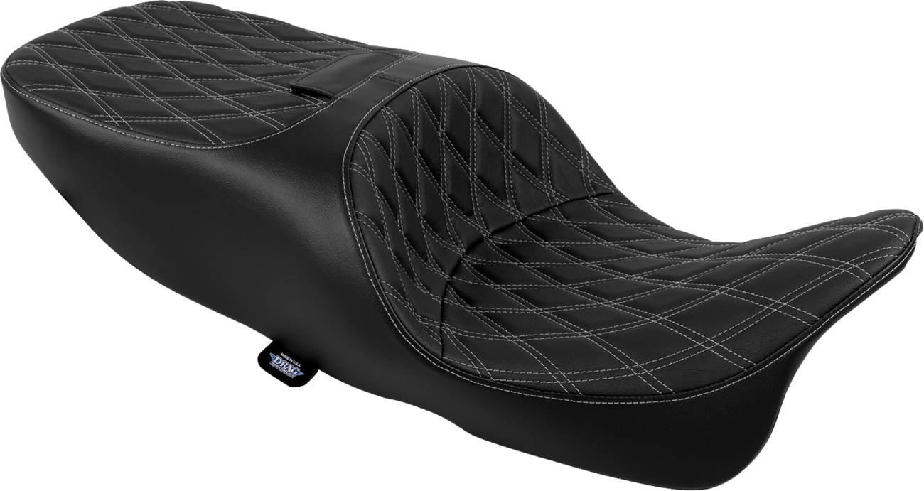 Drag Specialties Seats Freedom Seat - Vinyl - Double Diamond Silver Stitch - FLRT/FLTRT '15-'25