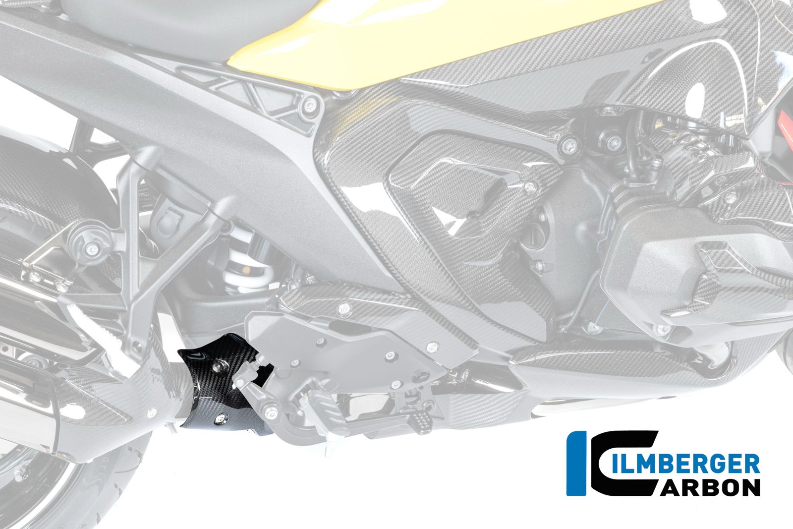 Ilmberger Carbon Innerer Auspuffhitzschutz Unten BDC Glanzend BMW R 1300 RS