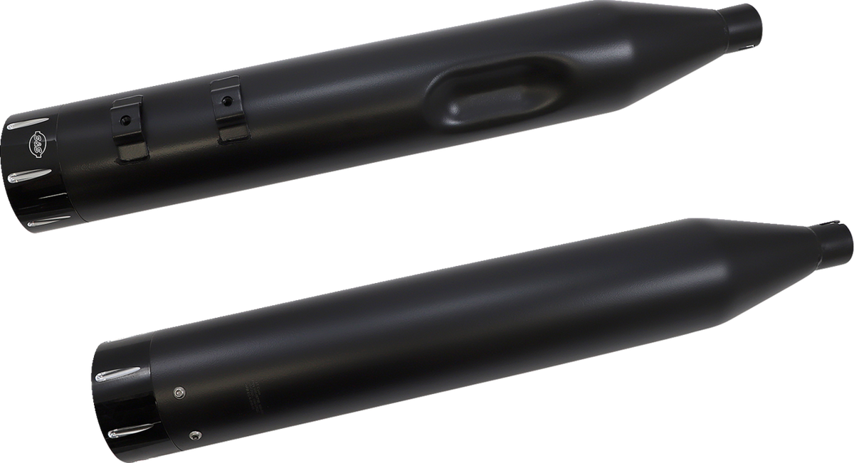 S&amp;S Cycle El Dorado Dual Exhaust System - Black - Machined Black Tracer