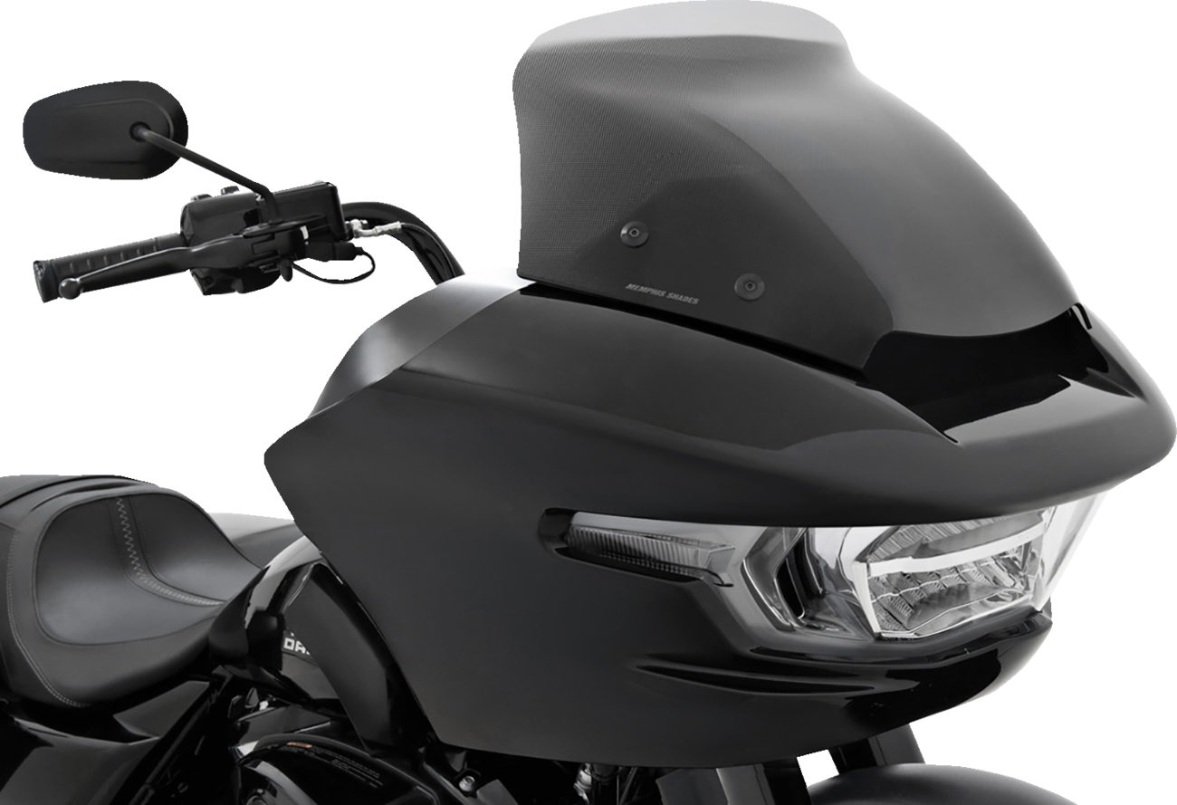 Memphis Shades Spoiler Windshield - 6" - Black Smoke Dot Matrix - FLTR