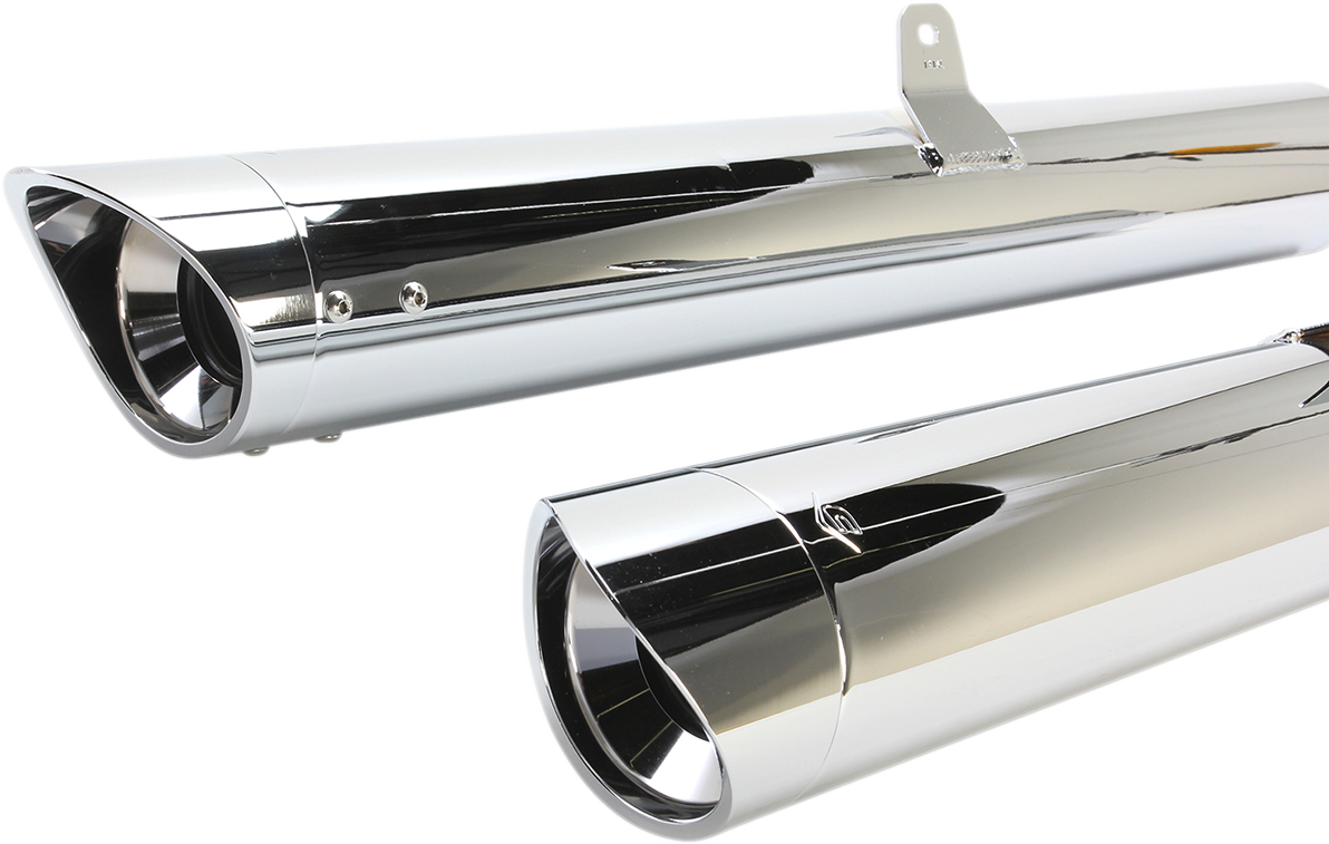 Cobra 4" Slip-On Mufflers - Long - Scalloped - GL1800