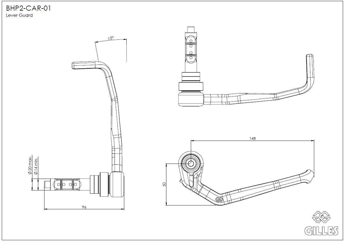 Gilles Tooling Brake Lever Protector Carbon