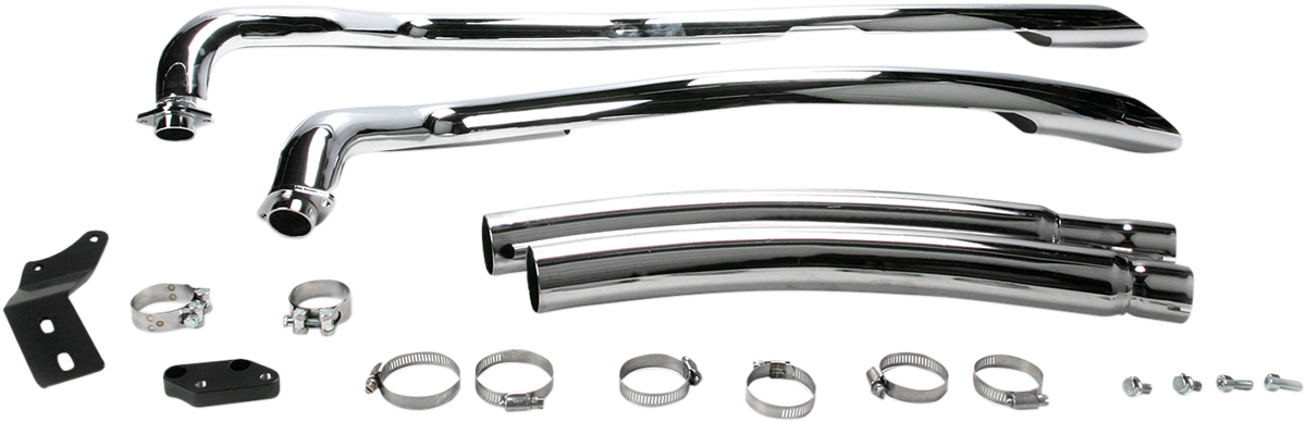 Cobra Speedster Swept Exhaust - Chrome - Vulcan 900