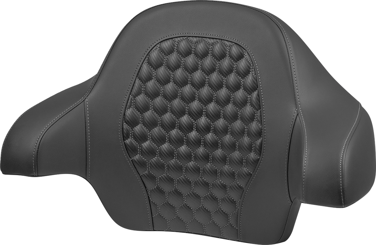 Saddlemen Tour Pack Backrest Pad - Honeycomb - Gray Stitching - FLH/FLT '14-'24