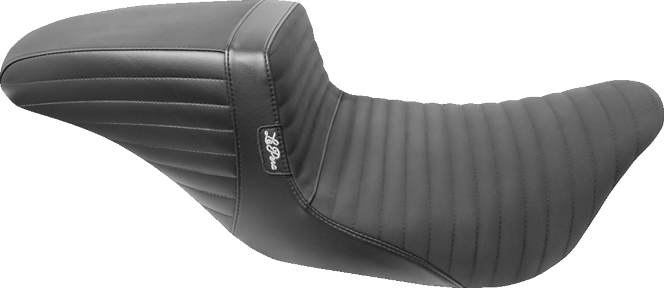 Le Pera Kickflip Daddy Long Legs Seat - Pleated W/ Gripp Tape - Black - FL '08-'23
