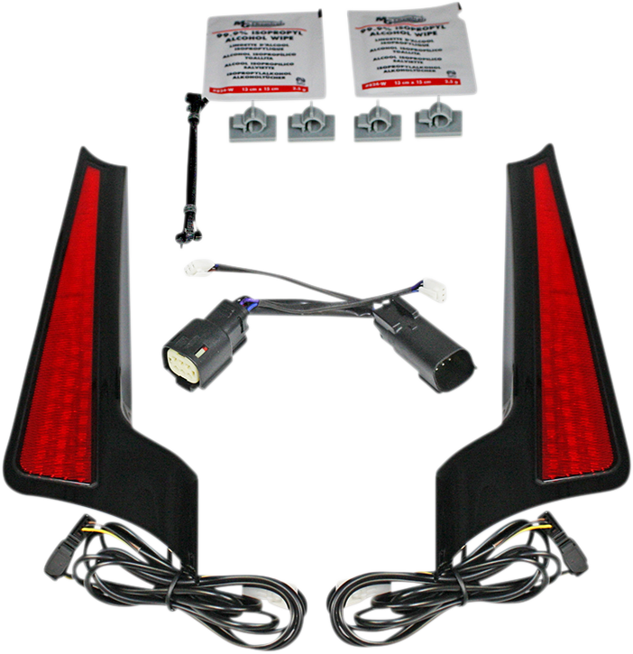 Custom Dynamics Fascia LED Light Panels - Black/Red