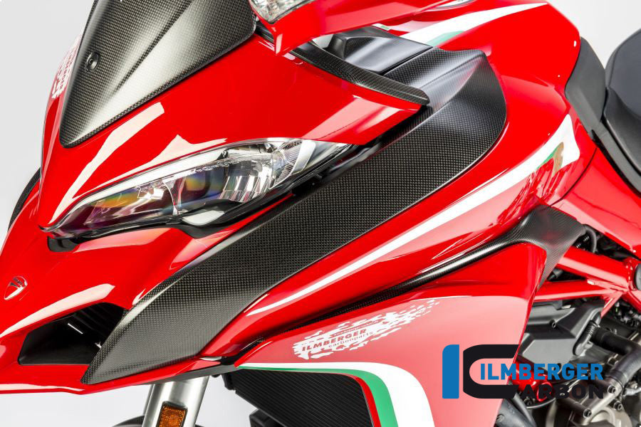 Ilmberger Carbon Tank Cover Left / Air Channel Cover Left Side Surface Ducati MTS 1200 2015 - Matte