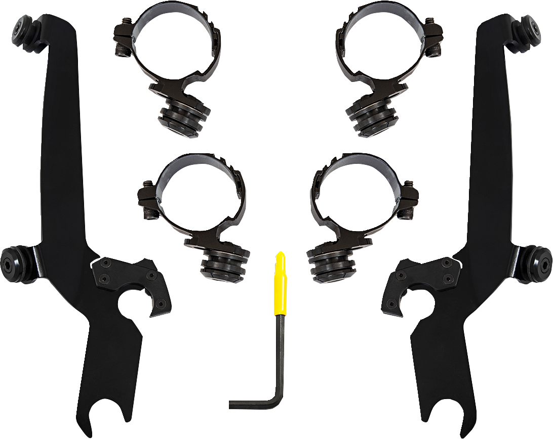Memphis Shades Sportshield Mounting Kit - Black - Honda
