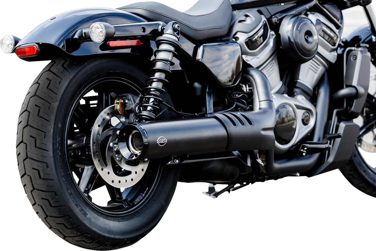 S&S Cycle 4-1/2" Grand National Slip-On Muffler - Black - RH975 Nightster