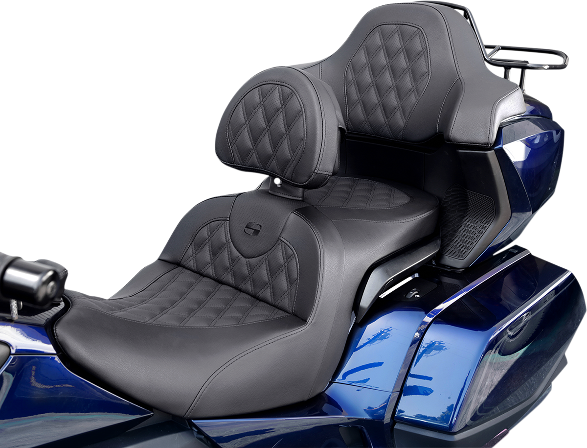 Saddlemen Seat - Roadsofa™ - Without Backrest - Full Lattice Stitch - Black GL '18-'24