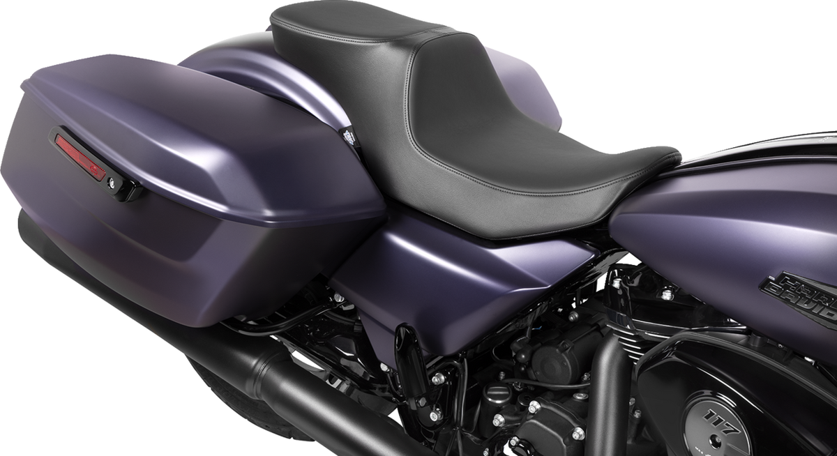 Drag Specialties Seats Predator 2-Up Seat - Solar Leather - Smooth - W/O Backrest - FLT/FLH '23-'24