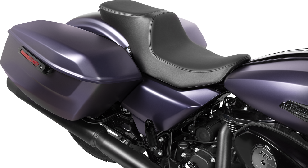 Drag Specialties Seats Predator 2-Up Seat - Solar Leather - Smooth - W/O Backrest - FLT/FLH '23-'24