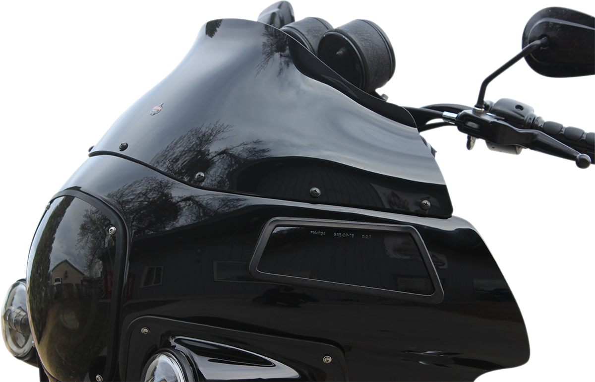 Klock Werks Flare® Windshield - 9" - Black - '85-'92 FXRP