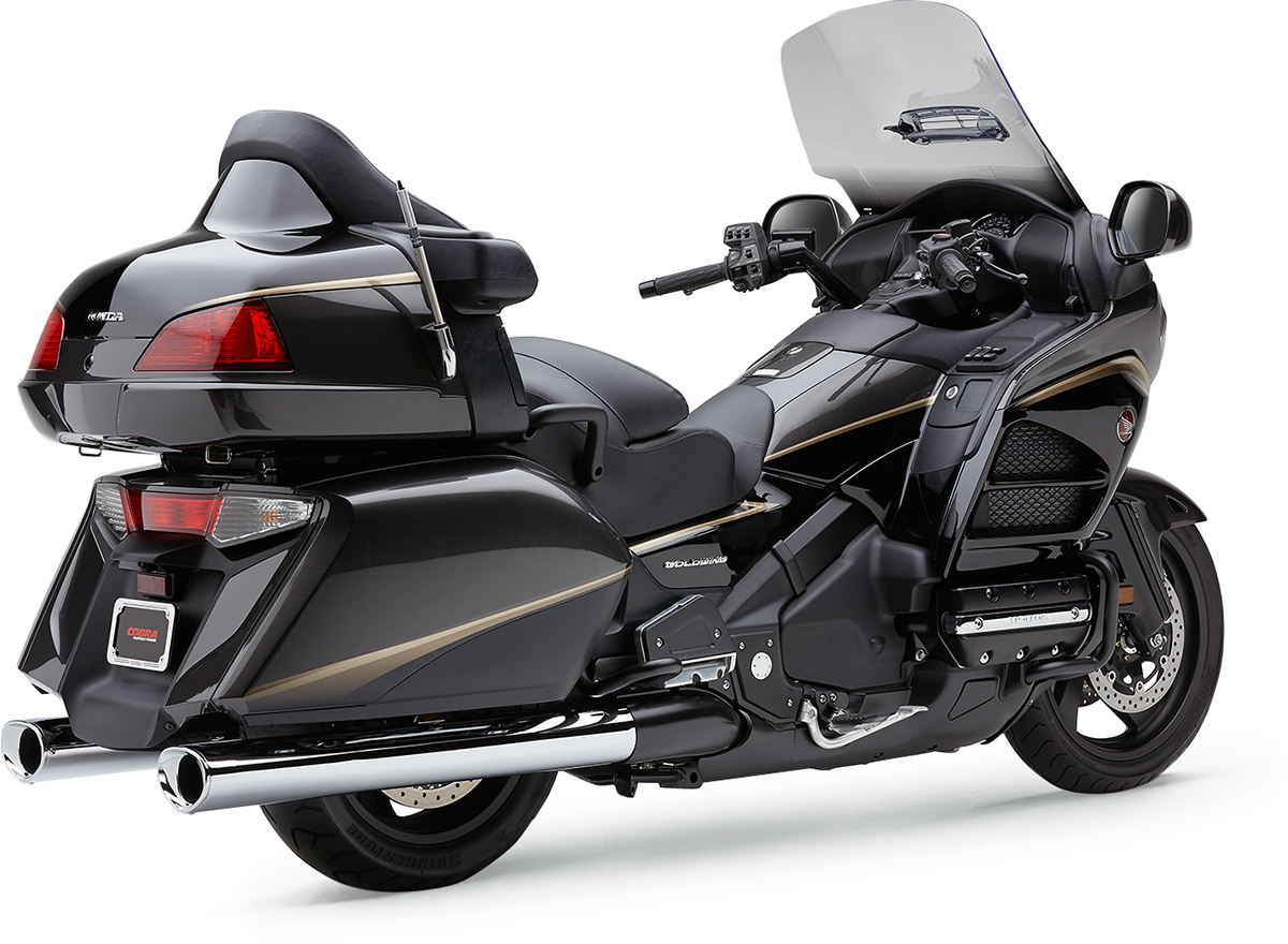 Cobra Slip-On Mufflers - Tri-Flo - Chrome - GL1800/F6B