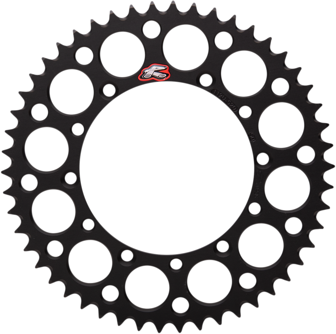 Renthal Rear Sprocket - Aluminum - 50 Tooth - Black - Kawasaki