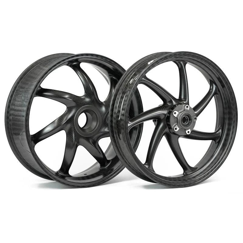 Thyssenkrupp Braided Carbon Fiber Wheel Set For Panigale V4 V4S V4R - Matt