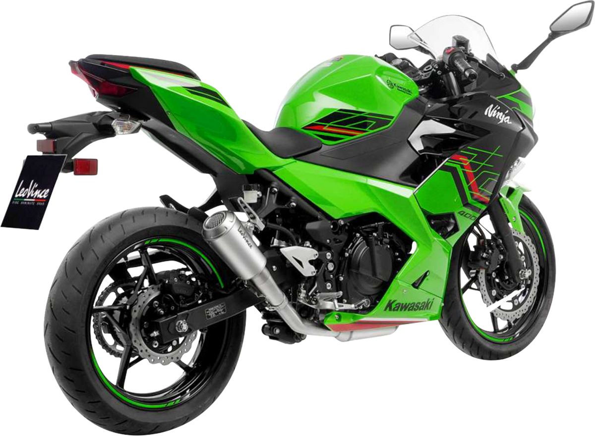 LeoVince LV-10 Slip-On Muffler - Stainless Steel - Ninja 400/500