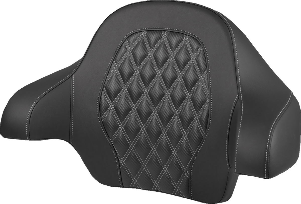 Saddlemen Tour-Pak® Backrest Pad - Lattice Stitch - Silver Stitch - FL '14-'25