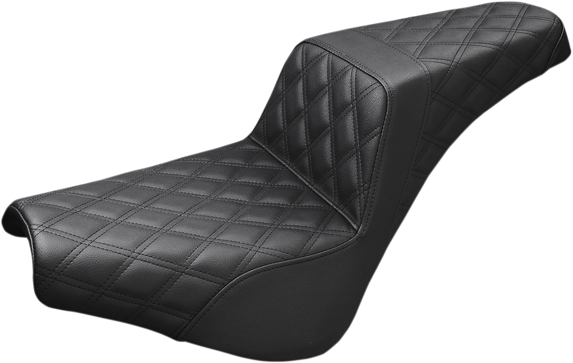 Saddlemen Step-Up Seat - Full Lattice Stitch - Black - FX '18-'24