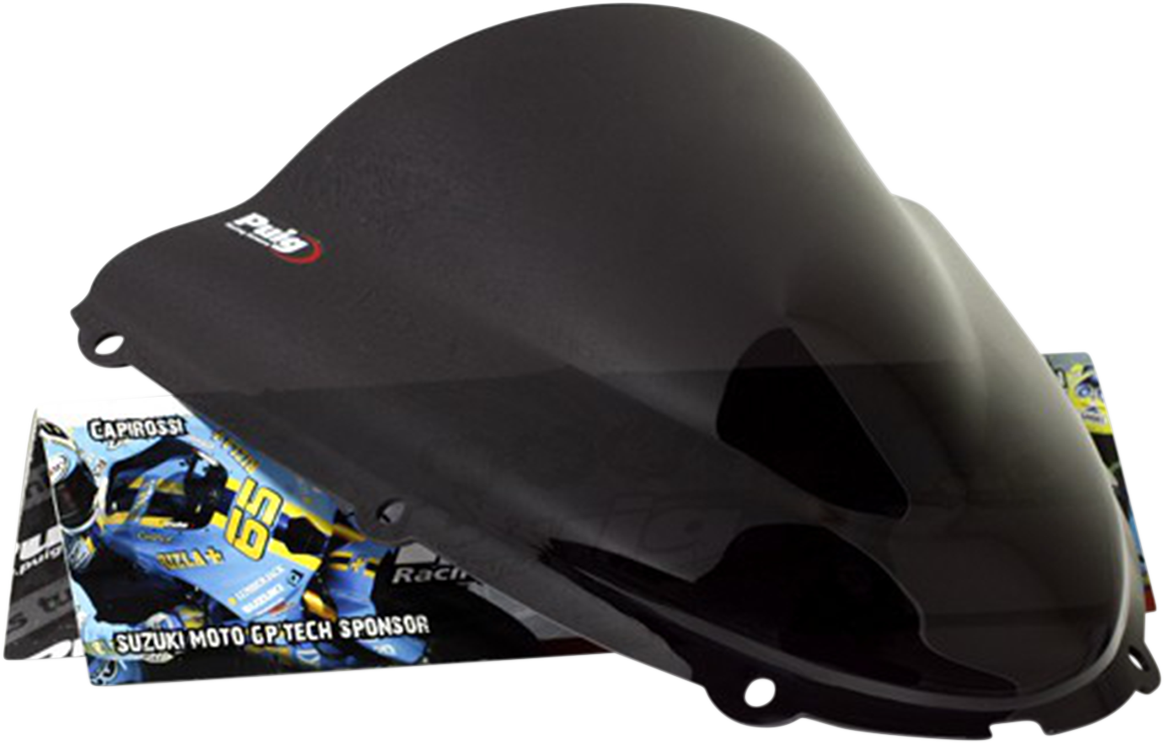 PUIG HI-Tech Parts Race Windscreen - 15-3/4" - Dark Smoke - Ninja