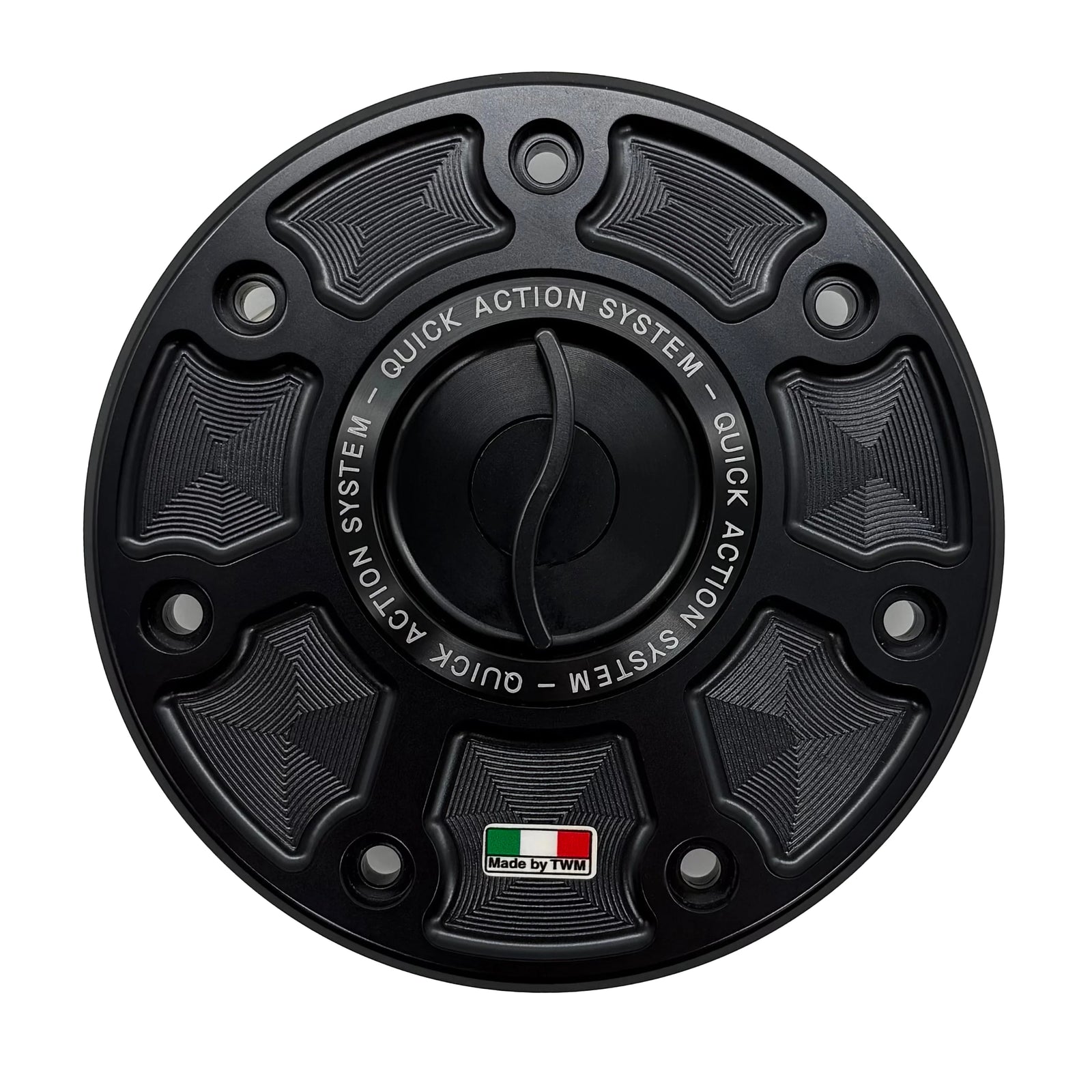 TWM CNC Aluminum Gas Cap / Fuel Cap with Black Center Cap for KTM Motorcycles