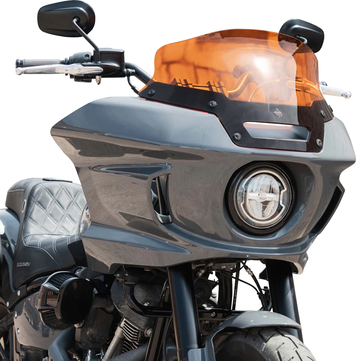 Klock Werks Kolor Flare® Windshield - 6" - Orange - '22-'25 FXLRST