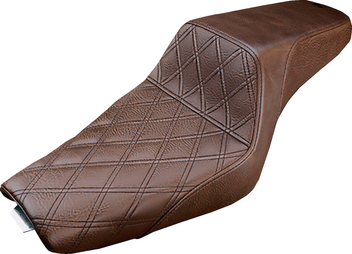 Saddlemen Step-Up Seat - Front Lattice Stitch - Brown - XL